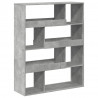 Regał, szarość betonu, 100x33x125,5 cm, materiał drewnopochodny