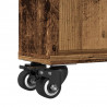 Wąski wózek pomocniczy, stare drewno, 48x13x68 cm