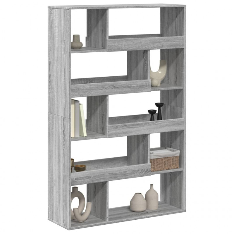 Regał, szary dąb sonoma, 100x33x156,5cm materiał drewnopochodny