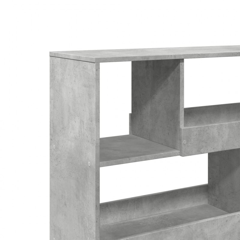 Regał, szarość betonu, 100x33x94,5 cm, materiał drewnopochodny