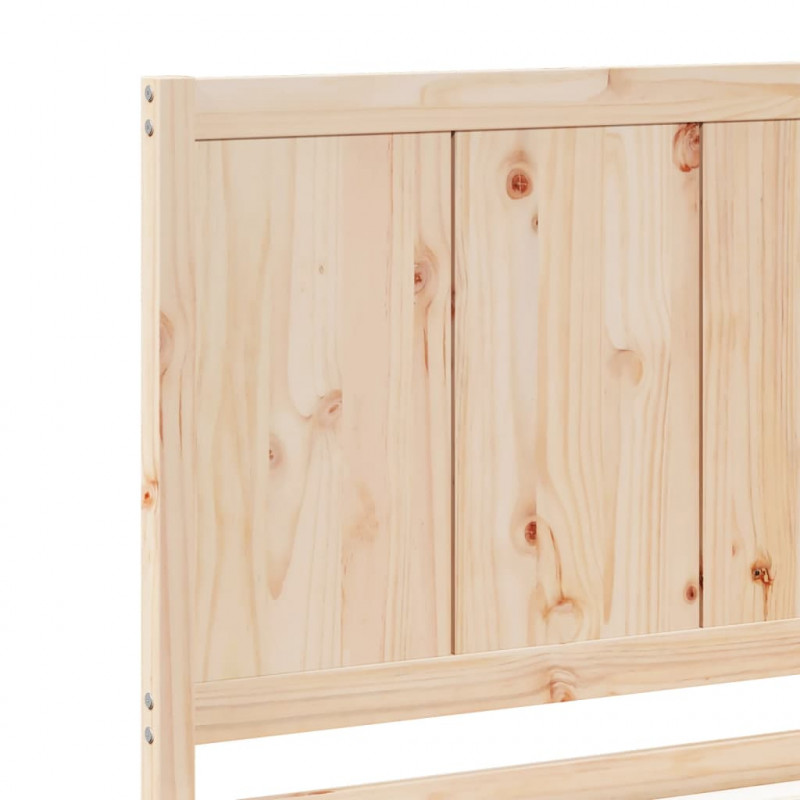 Dłuższe łóżko bez materaca, 100x210 cm, lite drewno