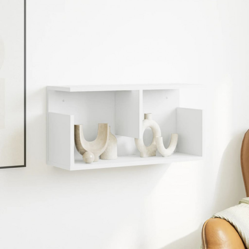 Półka ścienna, 60x20x30 cm, biała, materiał drewnopochodny