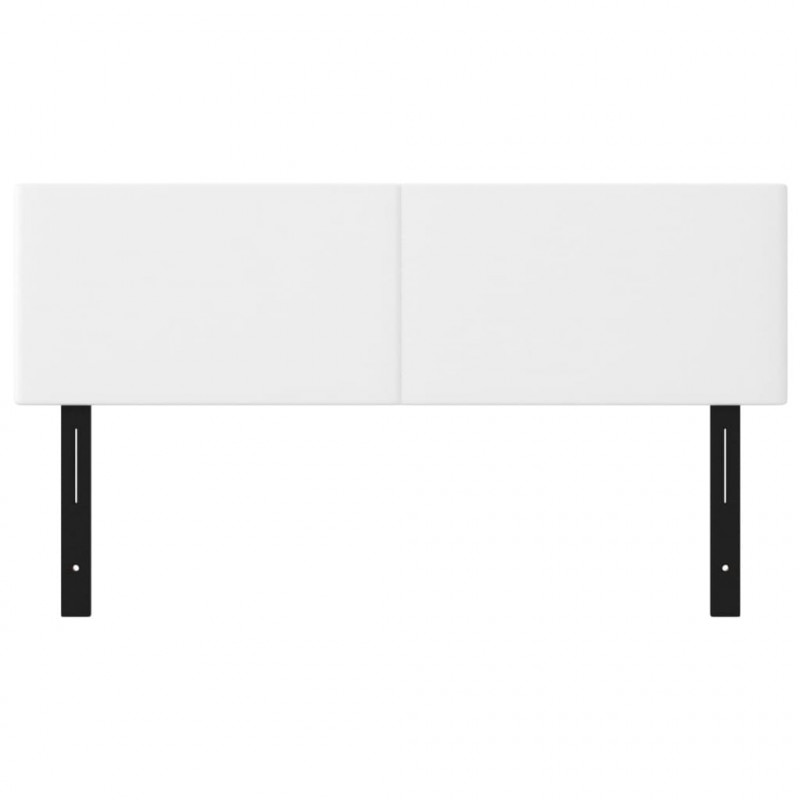 Wezgłowia do łóżka, 2 szt, białe, 72x5x78/88 cm, sztuczna skóra