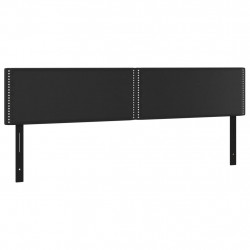 Wezgłowia do łóżka, 2 szt., czarne, 100x5x78/88 cm, ekoskóra