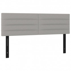 Wezgłowia do łóżka, 2 szt., jasnoszare, 72x5x78/88 cm, tkanina
