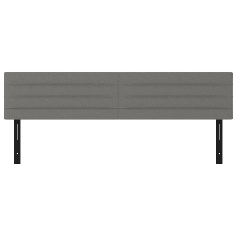 Wezgłowia do łóżka, 2 szt., ciemnoszare, 100x5x78/88cm, tkanina