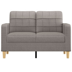 Sofa 2-osobowa, kolor taupe, 120 cm, tapicerowana tkaniną