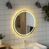 Lustro łazienkowe z LED, okrągłe, 70 cm