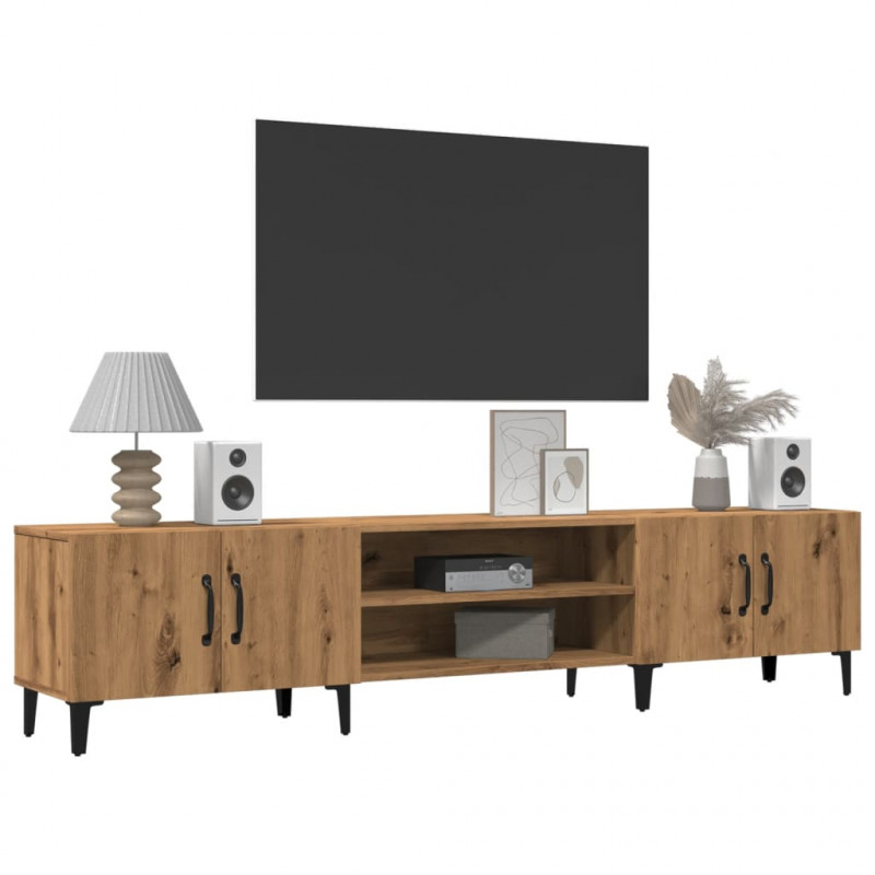 Szafka TV, dąb artisian, 180x31,5x40cm, materiał drewnopochodny