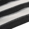 Siatka cieniująca, antracytowo-biała, 2x10 m, HDPE, 150 g/m²