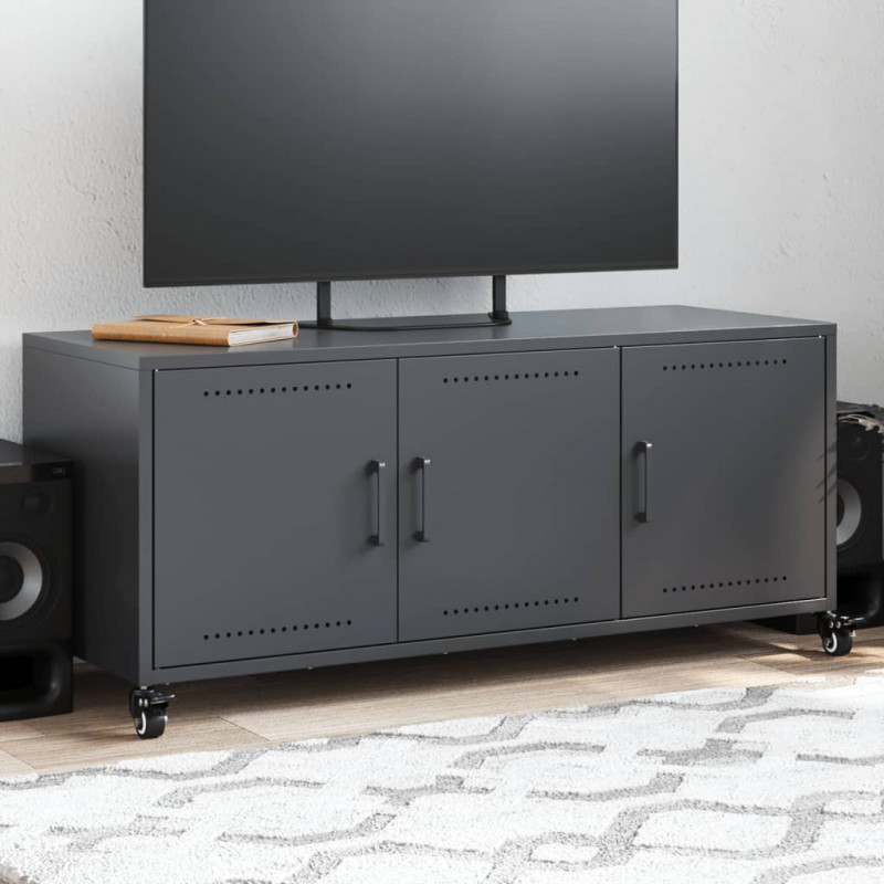 Szafka RTV, antracytowa, 100,5x39x43,5 cm, stal