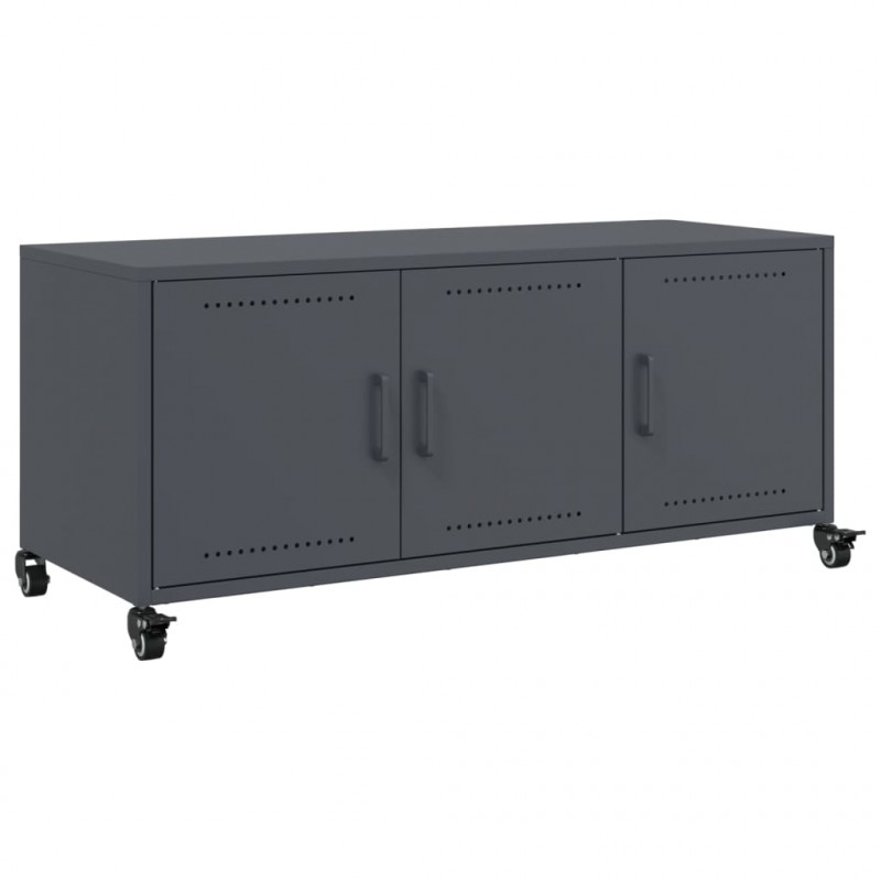 Szafka RTV, antracytowa, 100,5x39x43,5 cm, stal