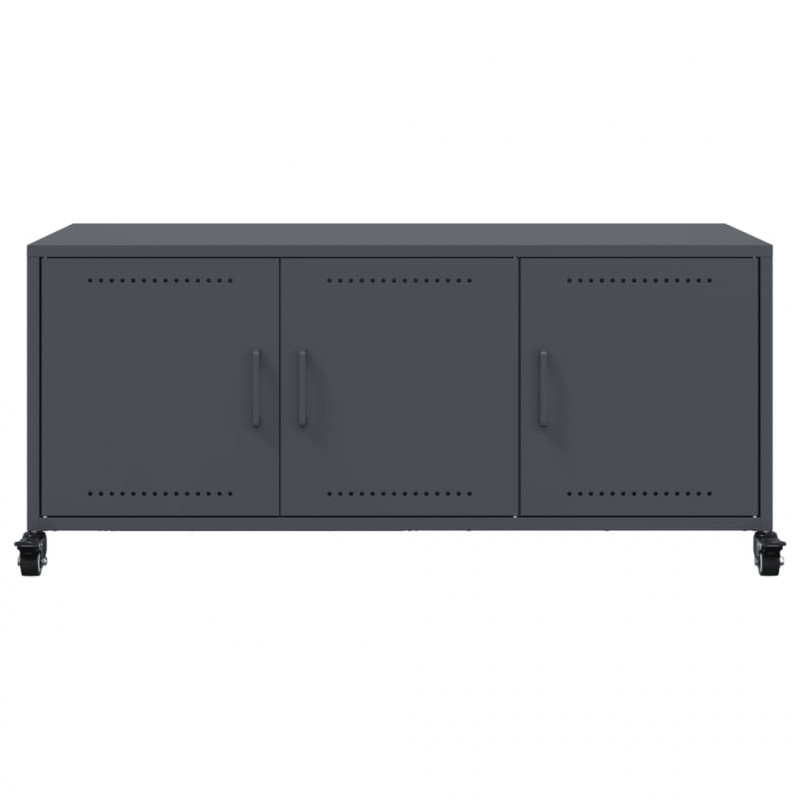 Szafka RTV, antracytowa, 100,5x39x43,5 cm, stal