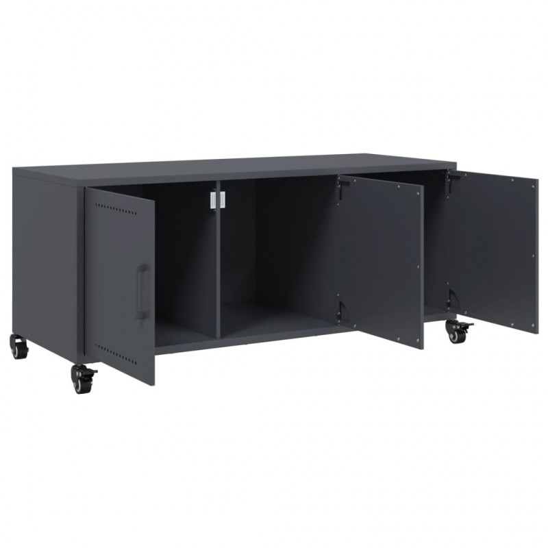 Szafka RTV, antracytowa, 100,5x39x43,5 cm, stal