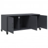 Szafka RTV, antracytowa, 100,5x39x43,5 cm, stal