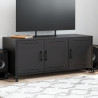 Szafka RTV, czarna, 100,5x39x43,5 cm, stal