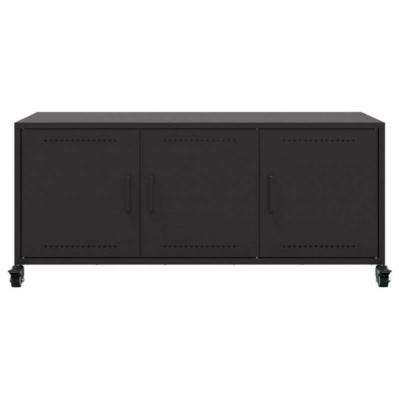 Szafka RTV, czarna, 100,5x39x43,5 cm, stal