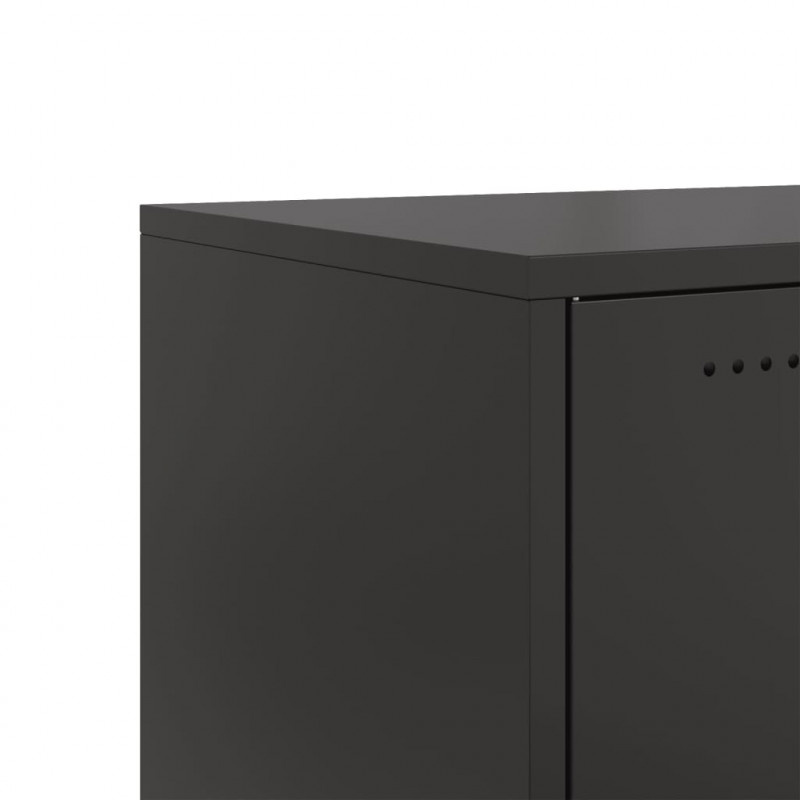 Szafka RTV, czarna, 100,5x39x43,5 cm, stal