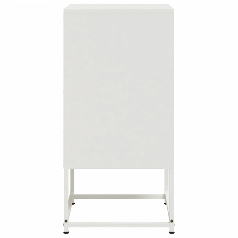 Szafki nocne, 2 szt., białe, 36x39x78 cm, stal