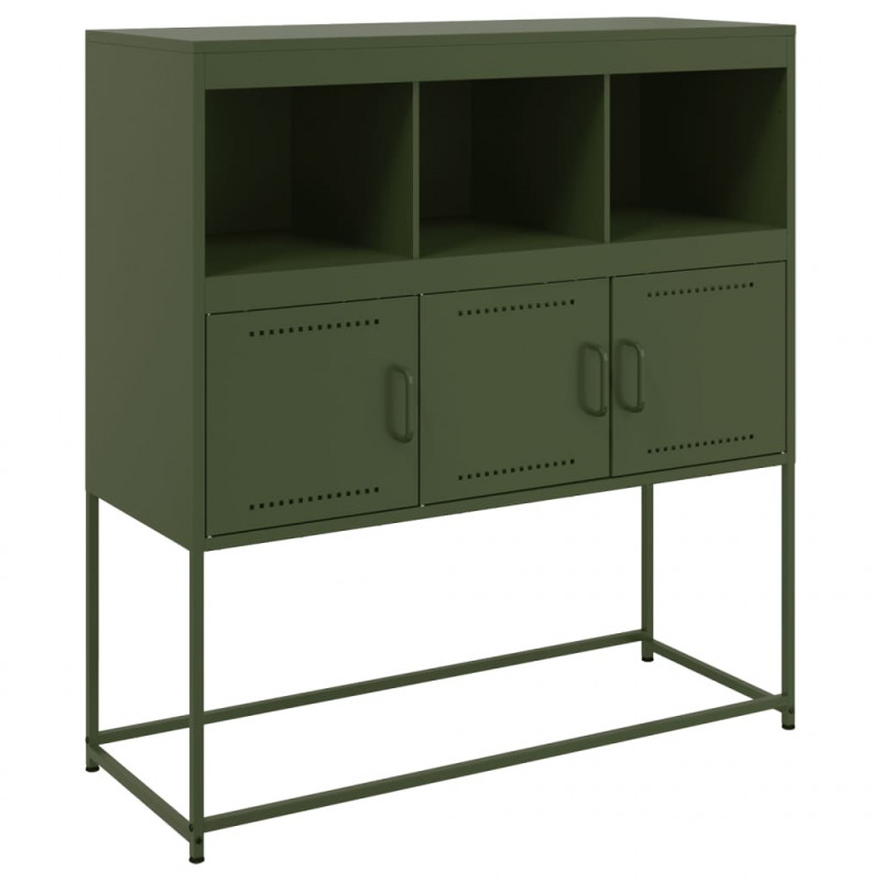Szafka, oliwkowa, 100,5x39x107 cm, stal