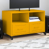 Szafka RTV, musztardowa, 68x39x43,5 cm, stal