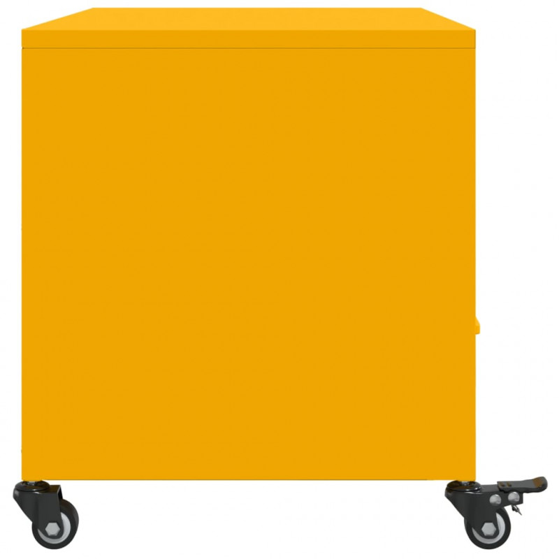 Szafka RTV, musztardowa, 68x39x43,5 cm, stal