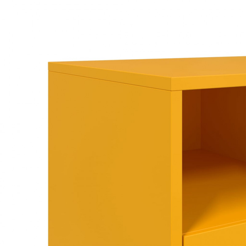 Szafka RTV, musztardowa, 68x39x43,5 cm, stal