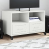 Szafka RTV, biała, 68x39x43,5 cm, stal