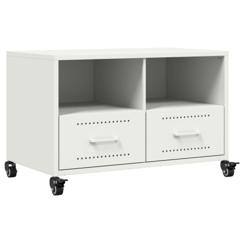 Szafka RTV, biała, 68x39x43,5 cm, stal