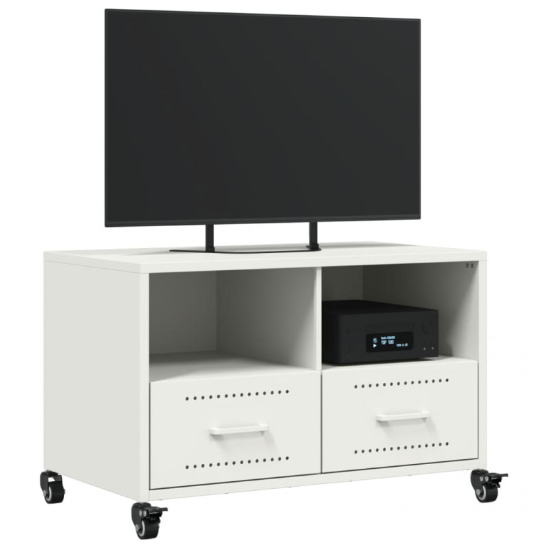 Szafka RTV, biała, 68x39x43,5 cm, stal