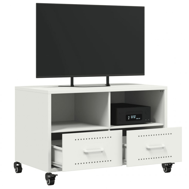 Szafka RTV, biała, 68x39x43,5 cm, stal