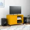 Szafka RTV, musztardowa, 68x39x43,5 cm, stal