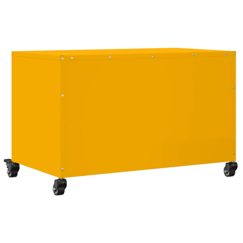 Szafka RTV, musztardowa, 68x39x43,5 cm, stal