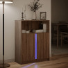 Szafka z LED, brązowy dąb, 77x34x100 cm