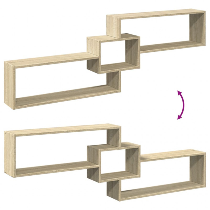 Półka ścienna, 158x18x53cm, dąb sonoma, materiał drewnopochodny