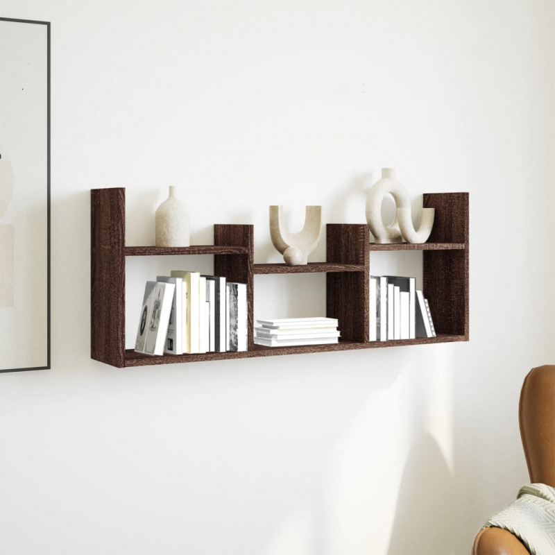 Półka ścienna, 100x18x40 cm, brązowy dąb