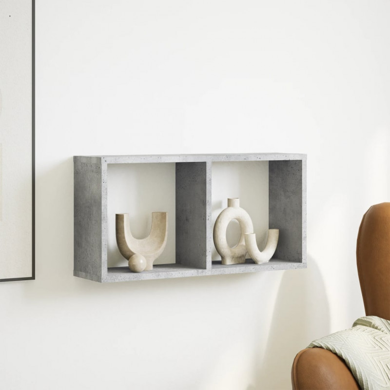 Półka ścienna, 60x16x30 cm, szarość betonu