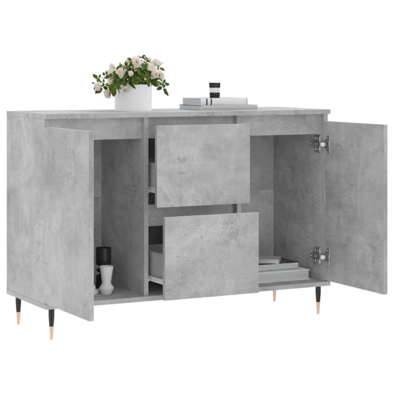 Szafka, szarość betonu, 104x35x70 cm, materiał drewnopochodny