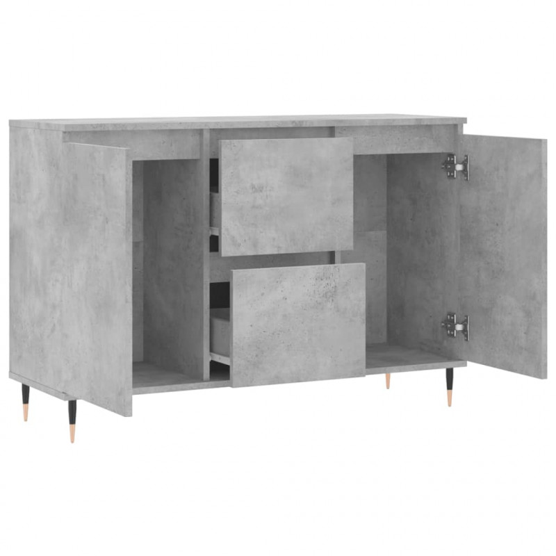 Szafka, szarość betonu, 104x35x70 cm, materiał drewnopochodny