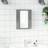 Szafka łazienkowa z lustrem i LED, szarość betonu, 40x12x45 cm
