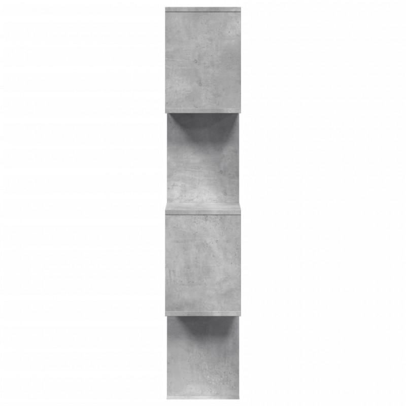 Regał przegroda, 4 poziomy, szarość betonu, 70x24x129 cm