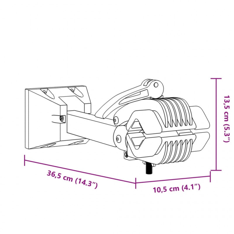 Ścienny uchwyt do naprawy rowerów, składany, regulowany, stal