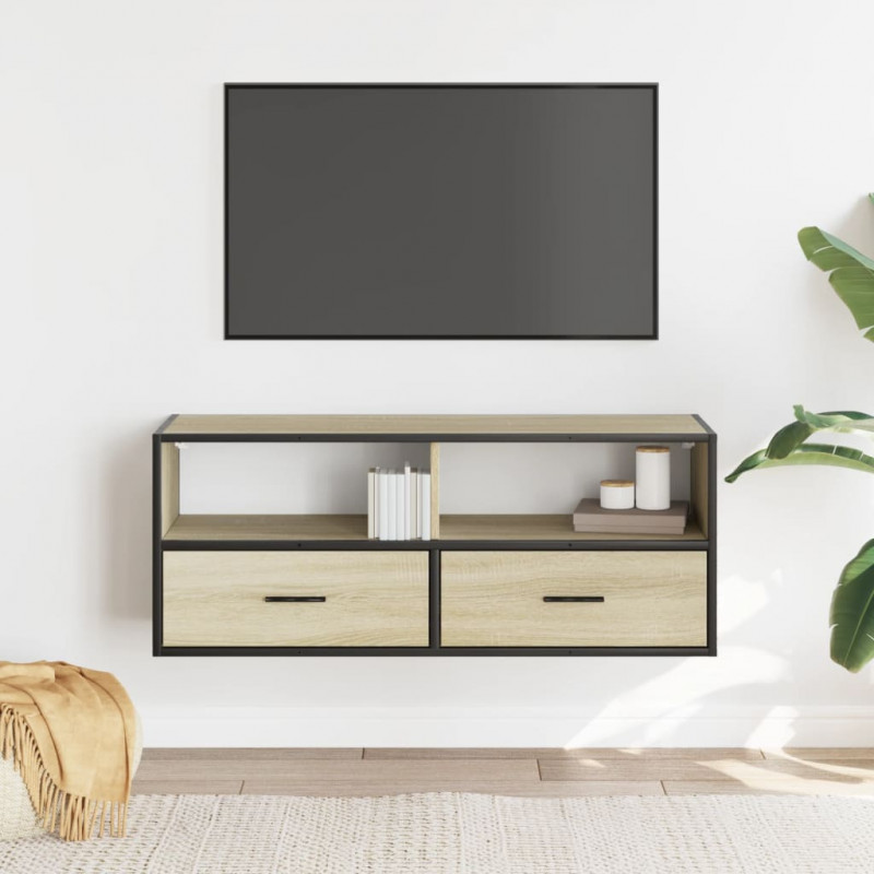 Szafka pod telewizor, dąb sonoma, 100x31x39,5 cm