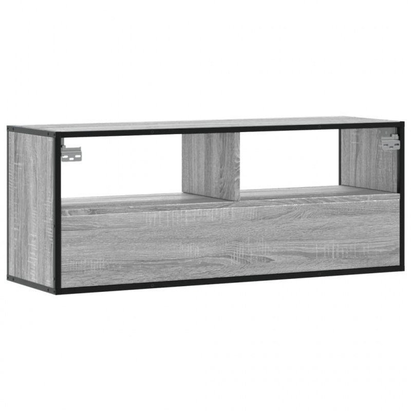 Szafka pod telewizor, szary dąb sonoma, 100x31x39,5 cm