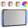 Lustro łazienkowe z LED, stare drewno, 60x8,5x38 cm