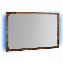 Lustro łazienkowe z LED, stare drewno, 60x8,5x38 cm