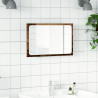 Lustro łazienkowe z LED, stare drewno, 60x8,5x38 cm