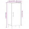Szafka, dąb artisan, 34,5x34x90 cm, materiał drewnopochodny