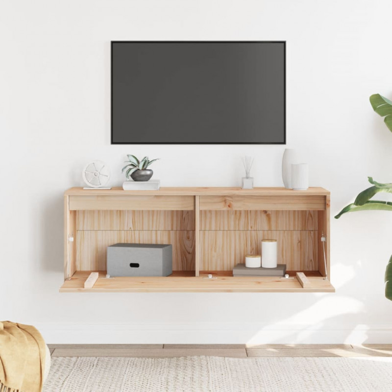 Szafka ścienna, 100x30x35 cm, lite drewno sosnowe