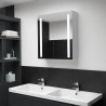 Szafka łazienkowa z lustrem i LED, 60 x 14 x 62 cm